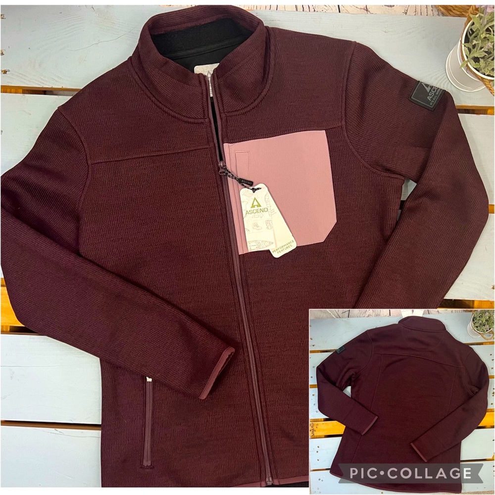 NWT Ascend Exploration Zippered Sweater Fleece Jacket for Ladies